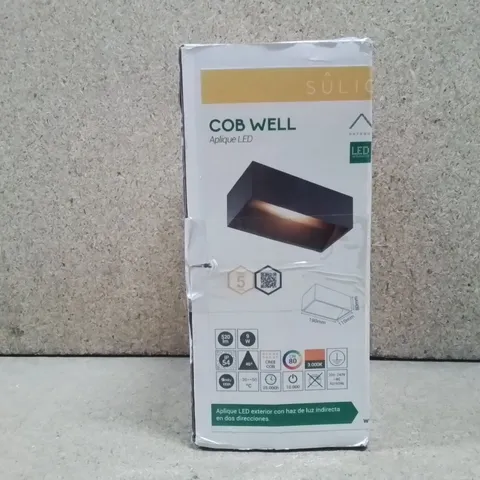 BOXED SULION OUTDOOR COB WELL LED SCONCE ALUMINUM ANTHRACITE GREY
