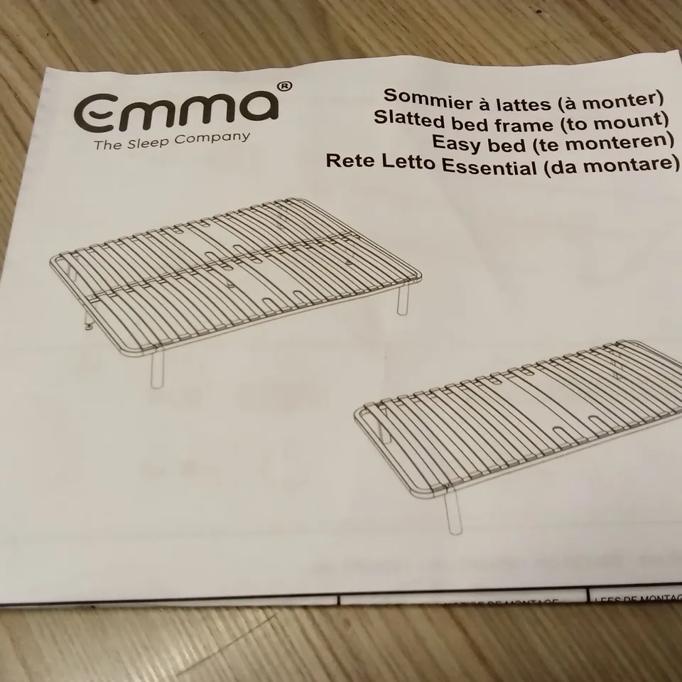 BRAND NEW BOXED EMMA SLATTED BED FRAME - 135 X 190 DOUBLE (1 BOX)