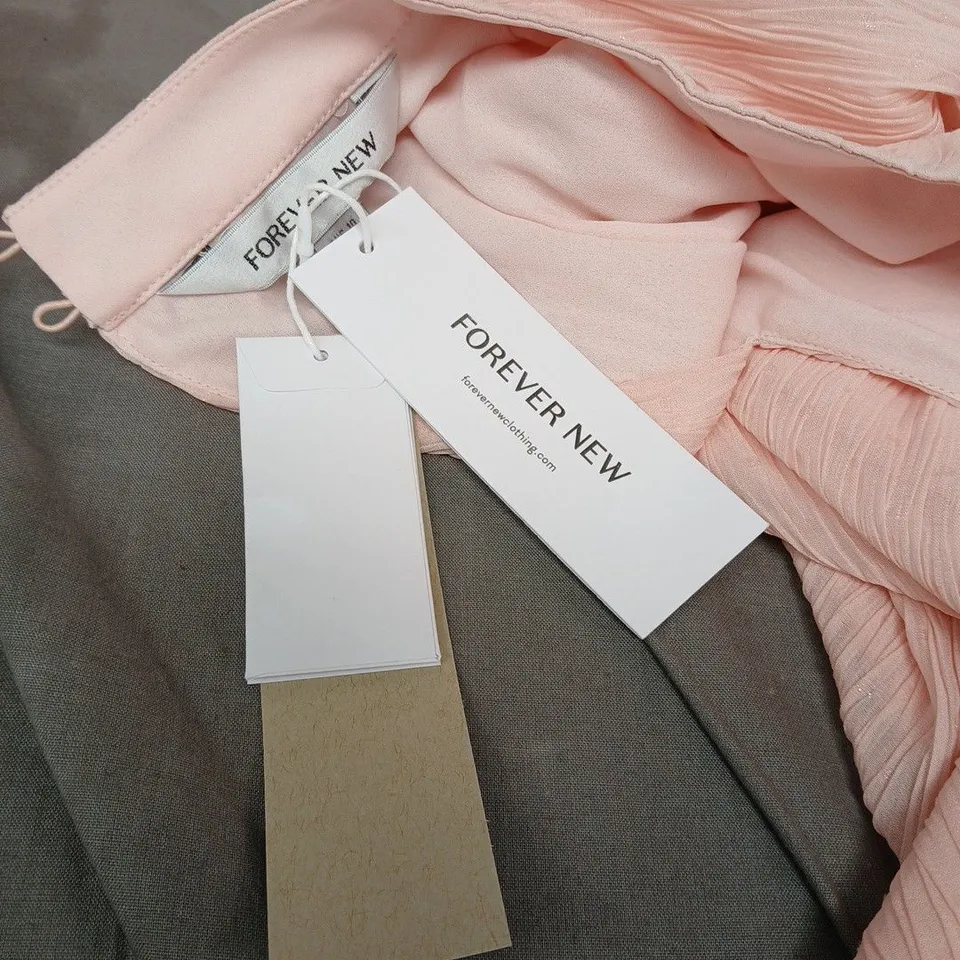 FOREVER NEW CELINE SHIMMER MAXI DRESS IN SOFT PINK - EU 40