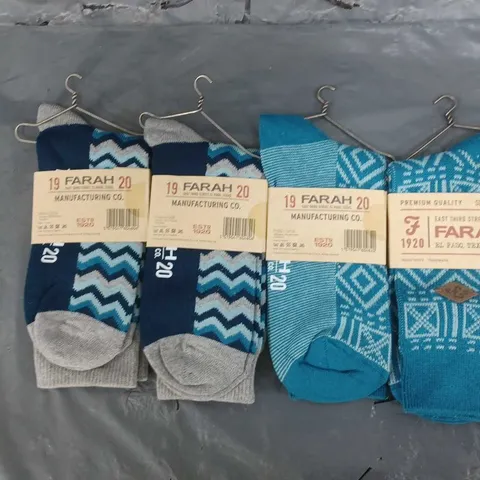 APPROXIMATELY 100 PACKS OF 2 FARAH SOCKS MENS SOCKS SIZE 6-11