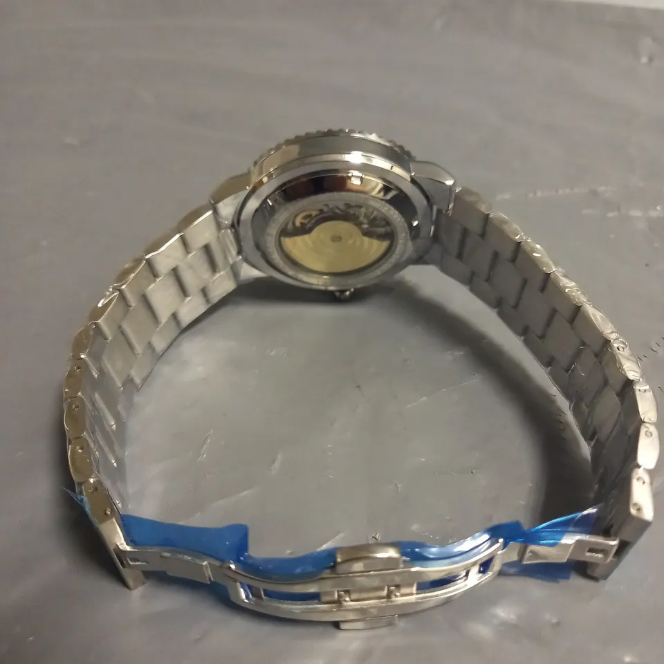BOXED DESCHAMPS & CO CHRONOGRAPH WATCH WITH STAINLESS STEEL BRACELET