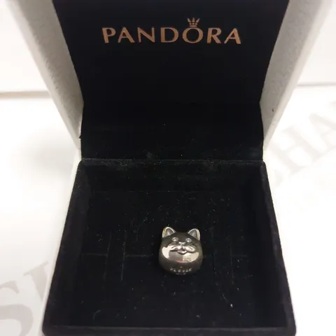 BOXED SILVER PANDORA CAT CHARM
