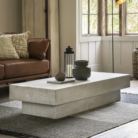 BOXED FIREBAUGH COFFEE TABLE