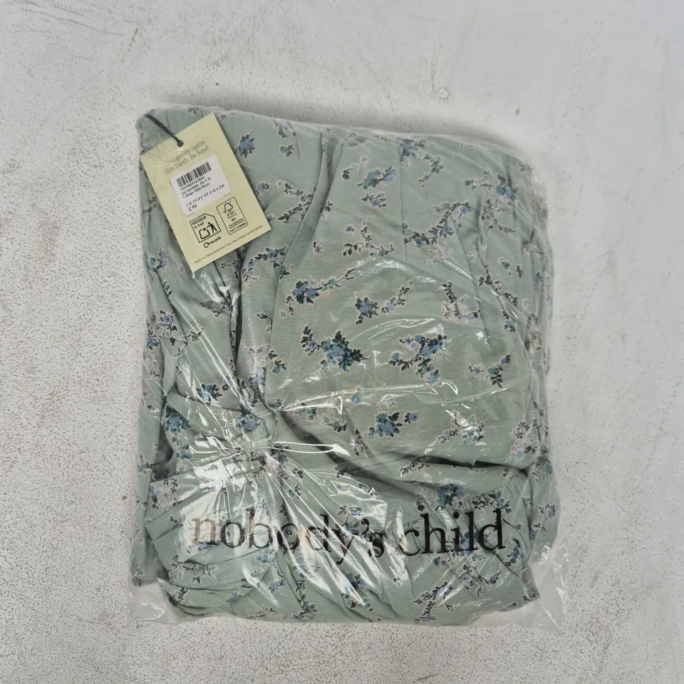 BAGGED NOBODY'S CHILD CALLOPE MIDI DRESS IN BLUE SIZE UK 14