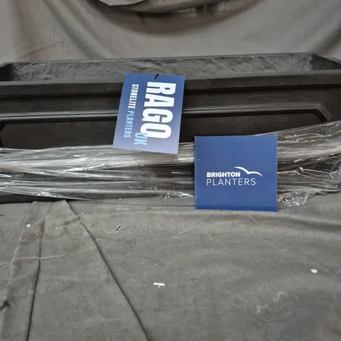 BRIGHTON PLANTERS GARDEN PLANTER TROUGH – BLACK METAL