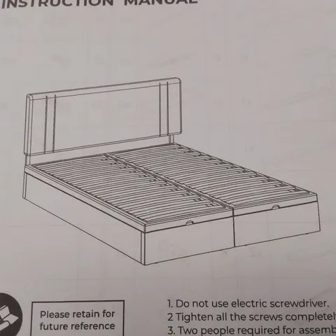 BOXED GAS LIFT VERTICAL LINE VELVET OTTOMAN BED - DOUBLE, DARK GREEN (1 BOX)