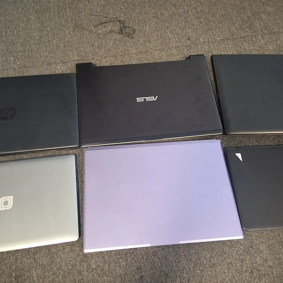 LOT OF 6 ASSORTED LAPTOPS TO INCLUDE HP RYZEN 7, ACER CHROMEBOOK AND ASUS