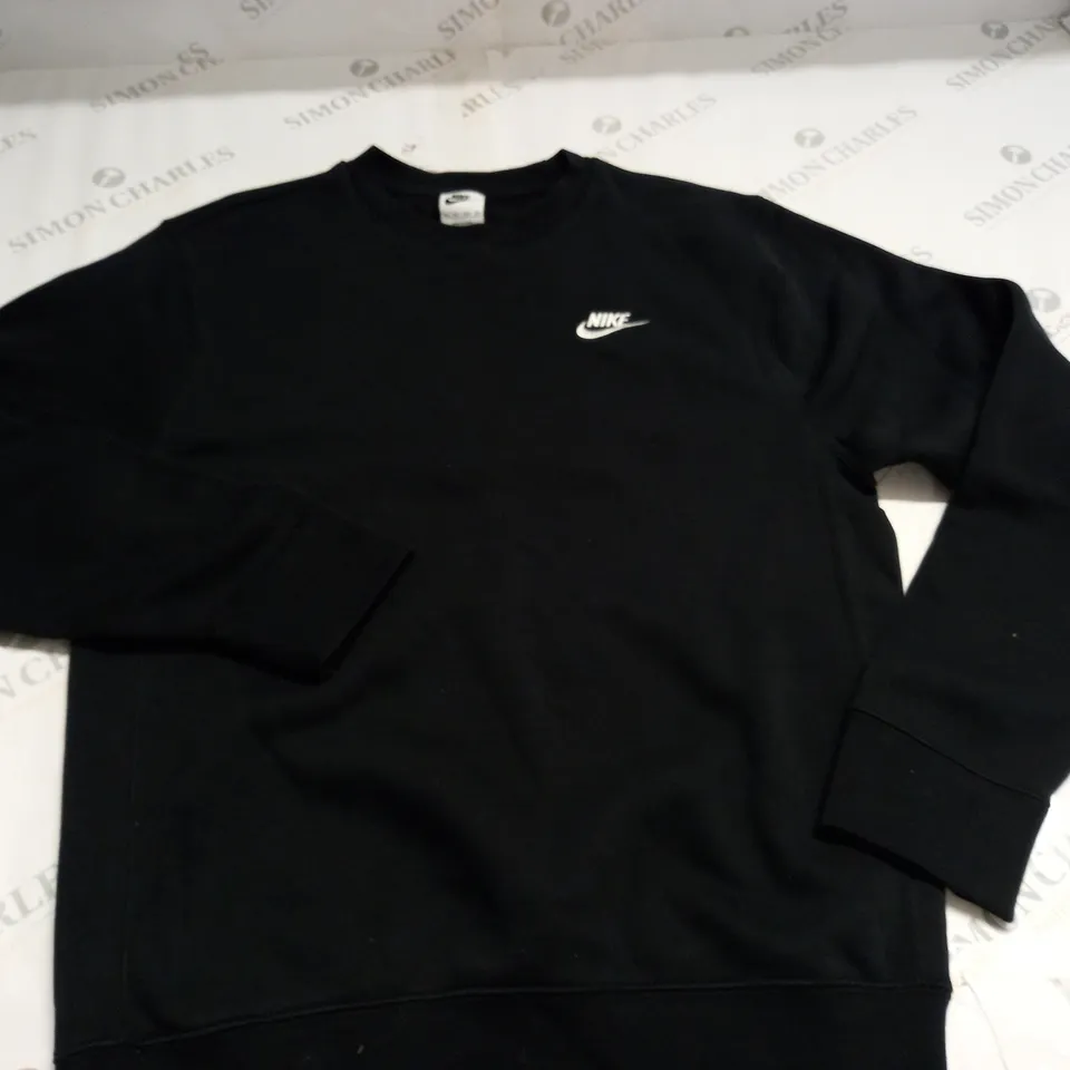NIKE BLACK CREW JUMPER - XS