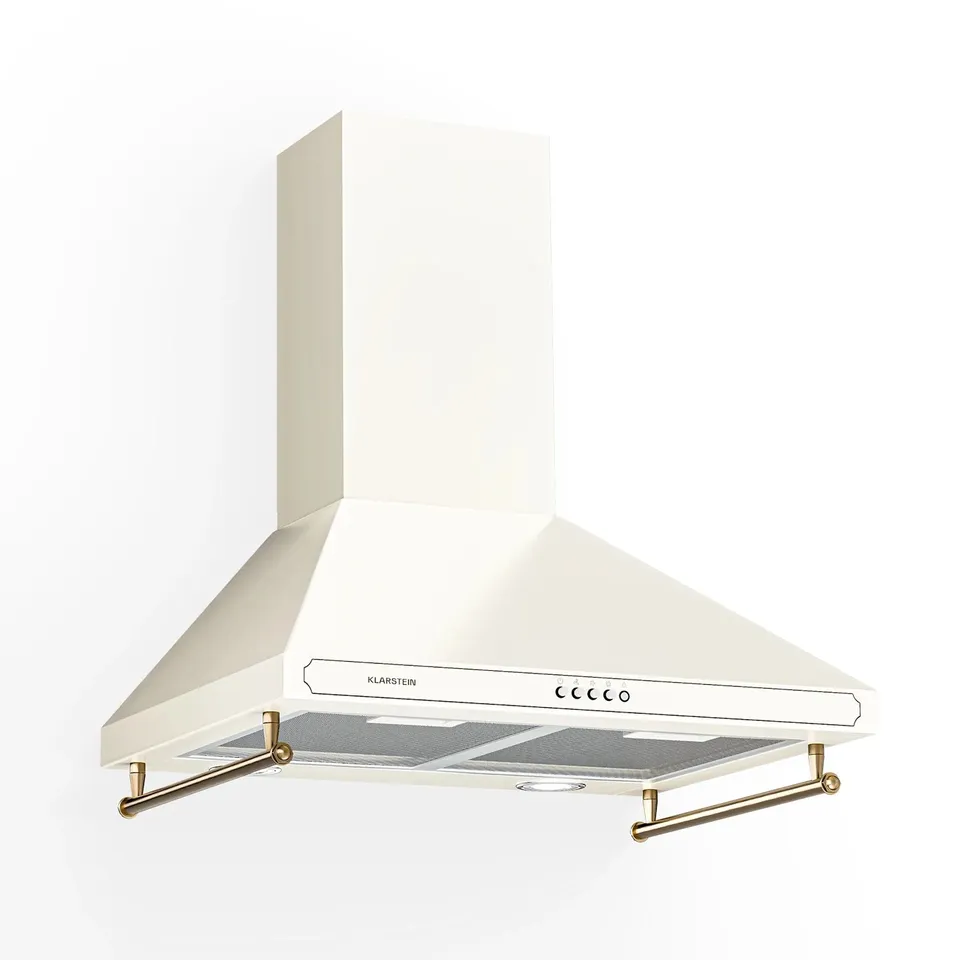 BOXED KLARSTEIN VICTORIA 60CM 630M³/H RETRO CHIMNEY COOKER HOOD​ CREAM