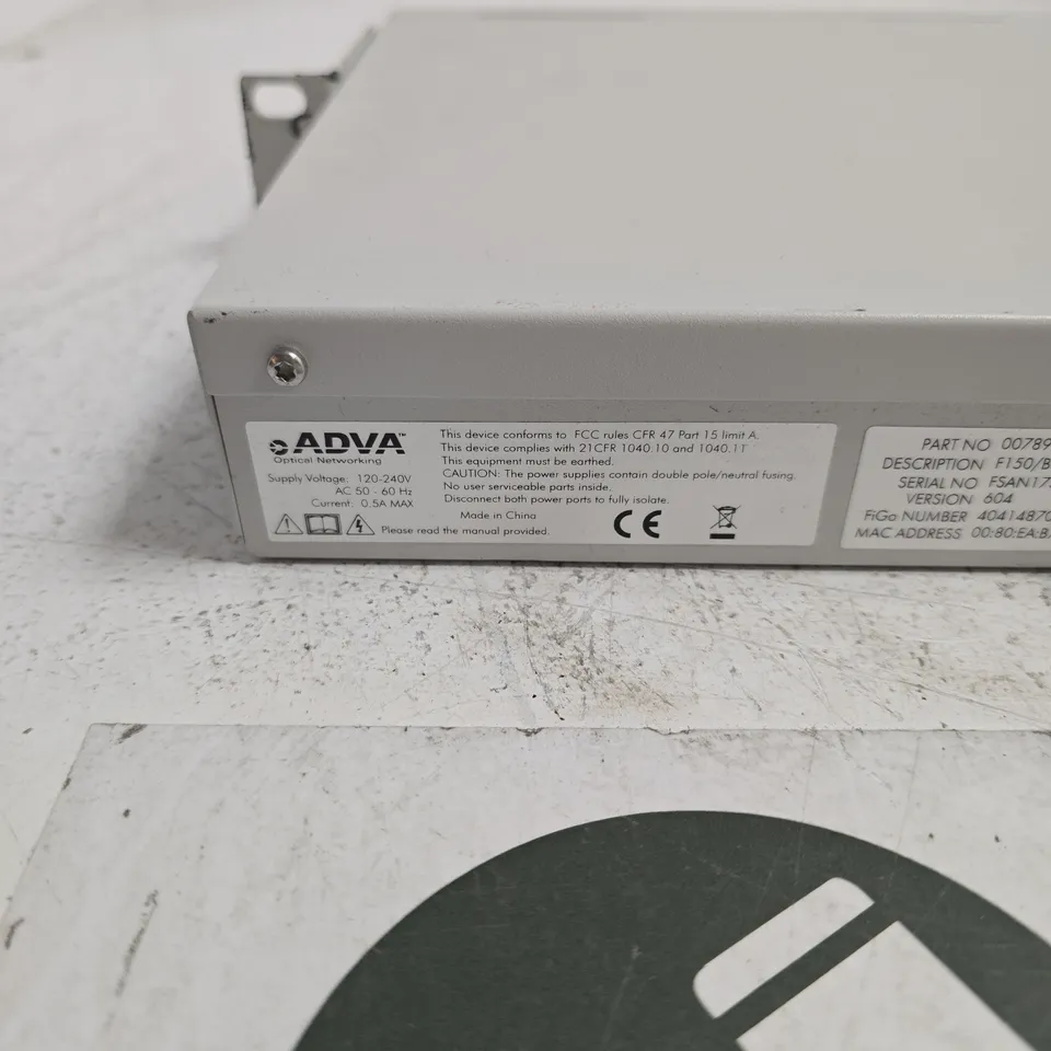ADVA F150 BT/CP/GIG/2AC NETWORK APPLIANCE – ENTERPRISE NETWORKING