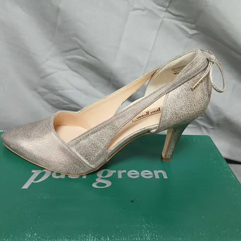 PAUL GREEN SILVER GLITTER HIGH-HEELED PUMPS β UK 7