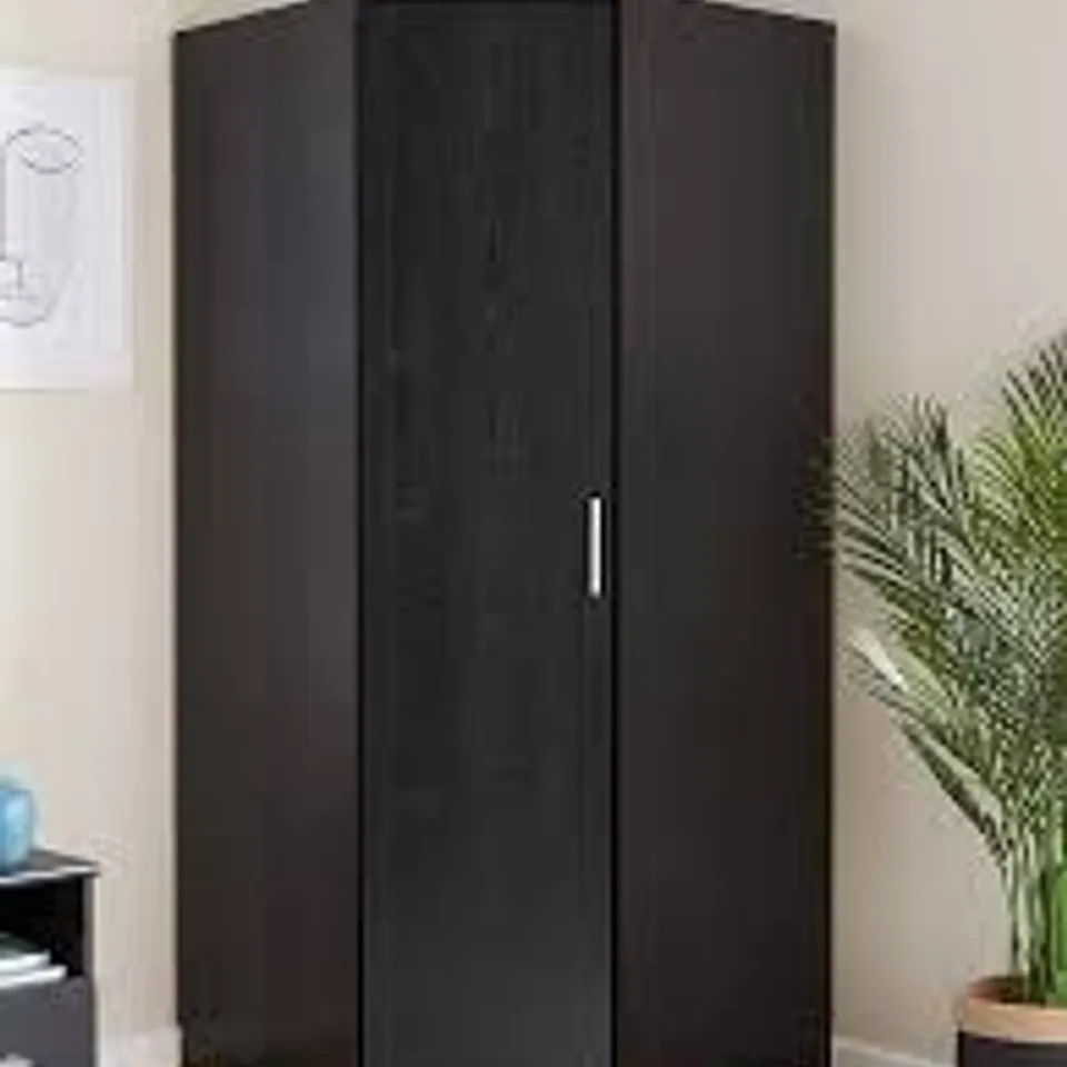 BOXED PANAMA CORNER WARDROBE - BLACK (3 BOXES)