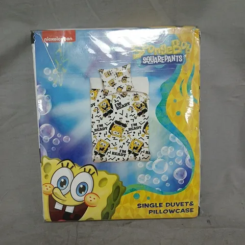 SPONGEBOB SQUAREPANTS SINGLE DUVET AND PILLOWCASE