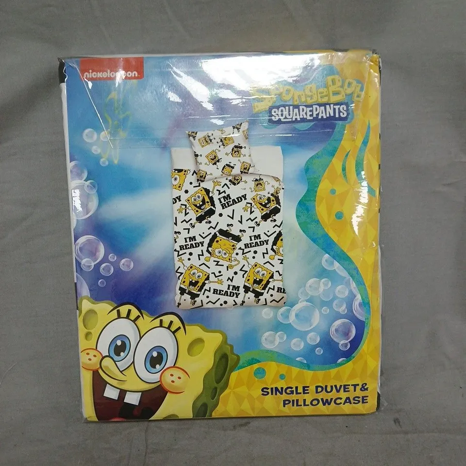 SPONGEBOB SQUAREPANTS SINGLE DUVET AND PILLOWCASE