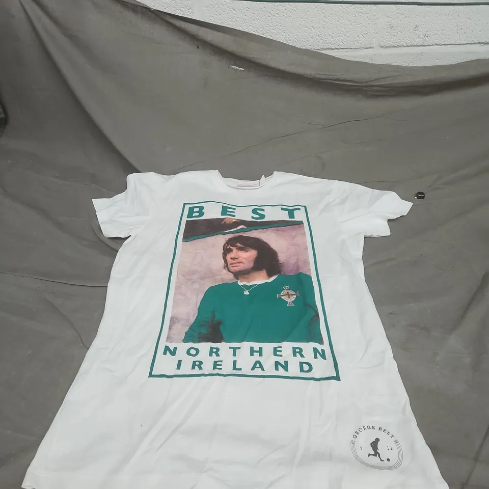 GEORGE BEST WHITE SMALL T SHIRT