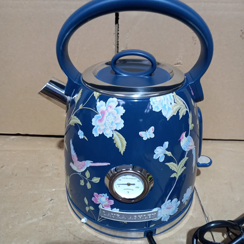 LAURA ASHLEY ELVEDEN PRINT KETTLE - NAVY