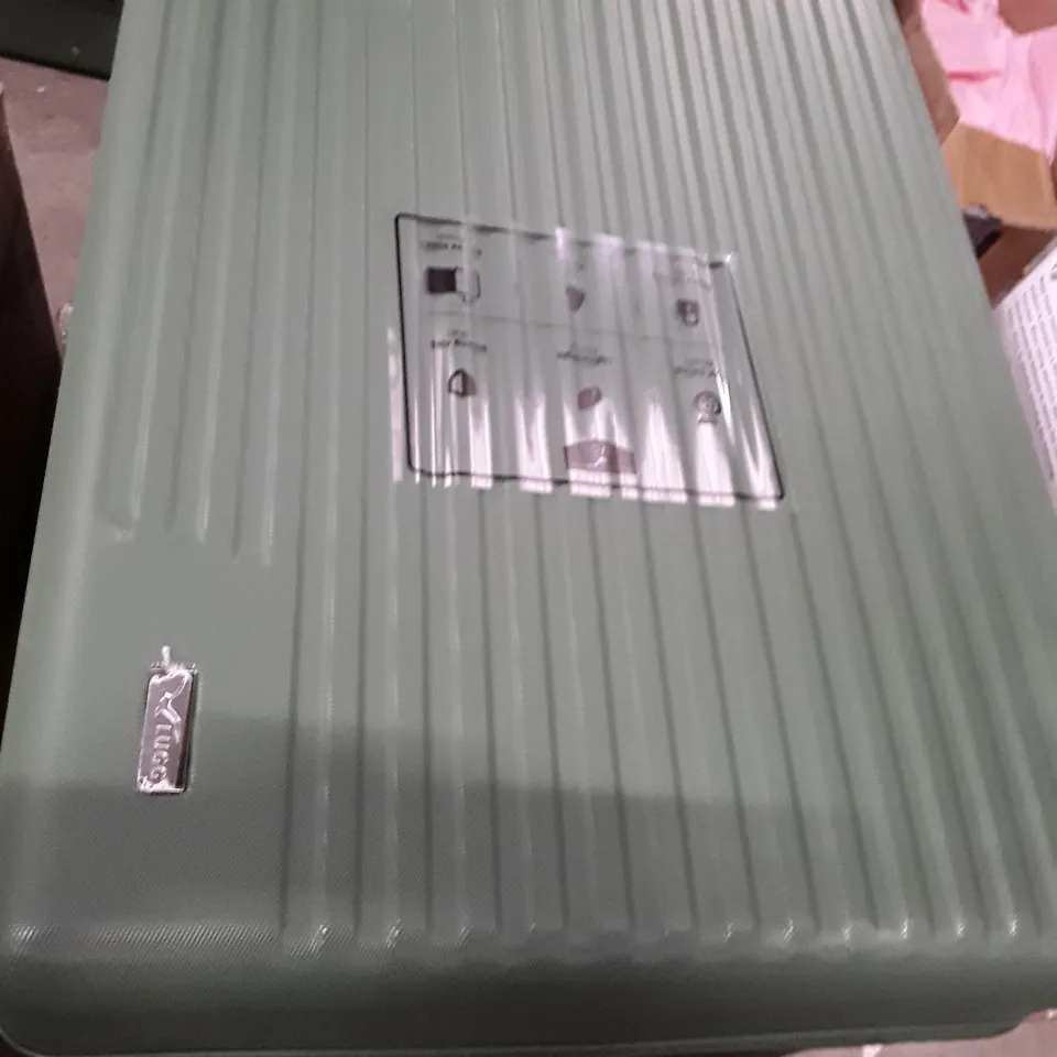 UNBOXED KEPLIN LUGG BIG SIZE TRAVEL LUGGAGE WITH WHEELS SECURE LOCK SYSTEM GREEN COLOUR 