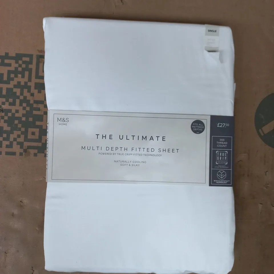 THE ULTIMATE MULTI DEPTH FITTED SHEET IN WHITE - SINGLE
