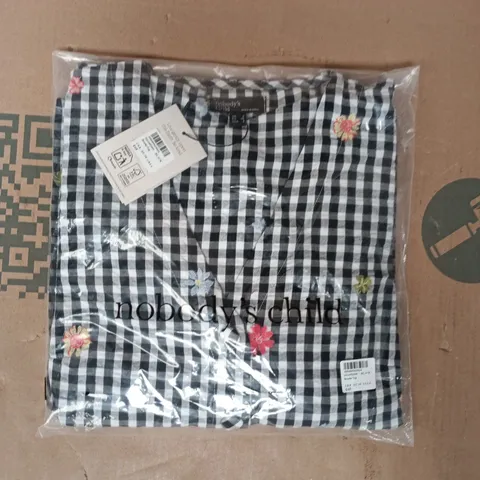 BAGGED NOBODY'S CHILD BROOKE TOP IN BLACK SIZE UK 8