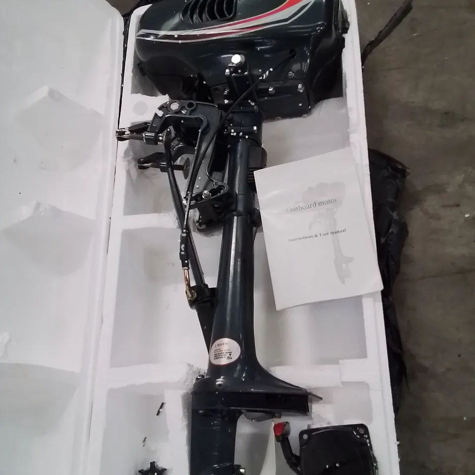 BOXED 2-STROKE 3.5HP OUTBOARD BOAT ENGINE, HEAVY DUTY FISHING BOAT ENGINE, PETROL TROLLING MOTOR WITH WATER-COOLED CDI SYSTEM, FOR INFLATABLE BOATS, KAYAKS., 