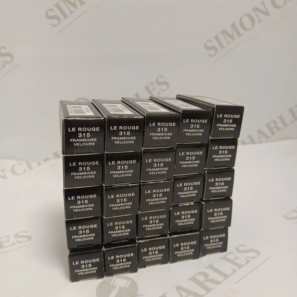 APPROXIMATELY 25 X GIVENCHY LE ROUGE SENSUOUSLY MAT LIP COLOUR SAMPLES - #315 FRAMBOISE VELOURS 