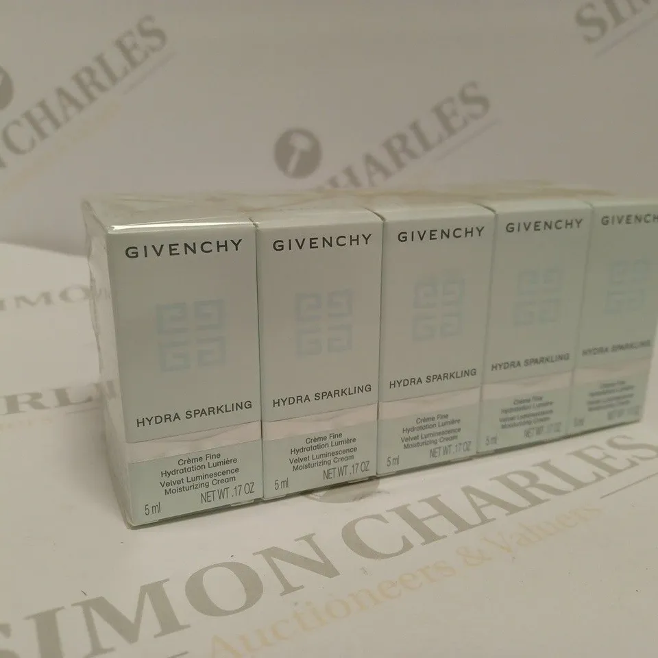 APPROXIMATELY 10 X 5ML GIVENCHY VELVET LUMINESCENCE MOISTURISING CREAM SAMPLES 
