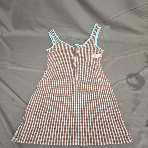 FREE-EST SLEEVELESS MINI DRESS IN TAUPE COMBO SIZE M