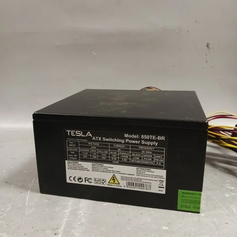 TESLA 850TE-BR ATX SWITCHING POWER SUPPLY - 850W