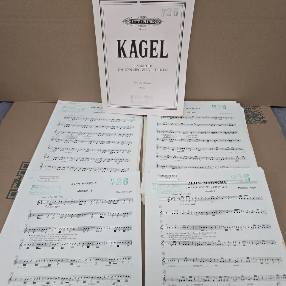 KAGEL ZHEN MARSCHE NO26 ORCHESTRA MUSIC SHEETS SET 