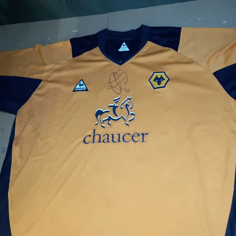 WOLVERHAMPTON WANDERERS SIGNED HOME SHIRT SIZE 46/48