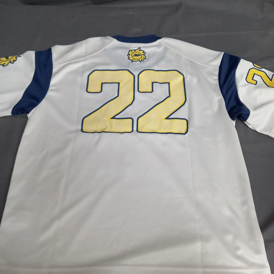 BROKEN PLANET FOOTBALL SHIRT IN OFF WHITE - MEDIUM