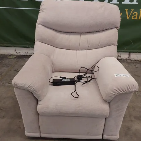 QUALITY BRITISH DESIGNER G PLAN MALVERN D POWER RECLINING EASY CHAIR MONTILLA ALMOND FABRIC