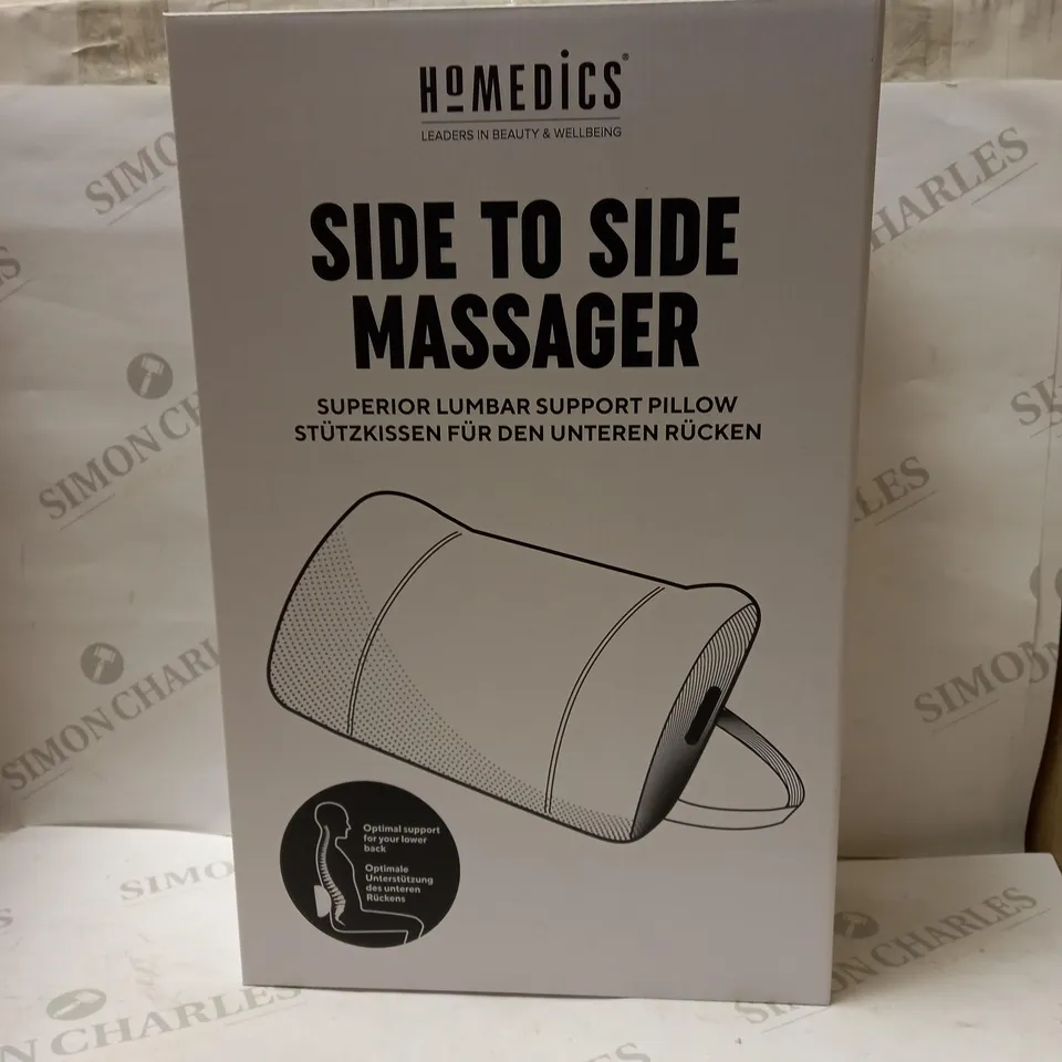 HOMEDICS SIDE TO SIDE MASSAGER SUPERIOR LUMBAR SUPPORT PILLOW