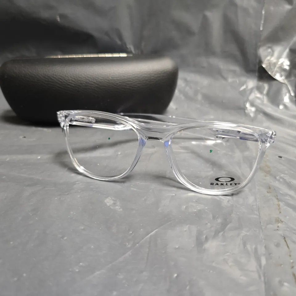 OAKLEY CLEAR FRAME EYEGLASSES WITH CASE