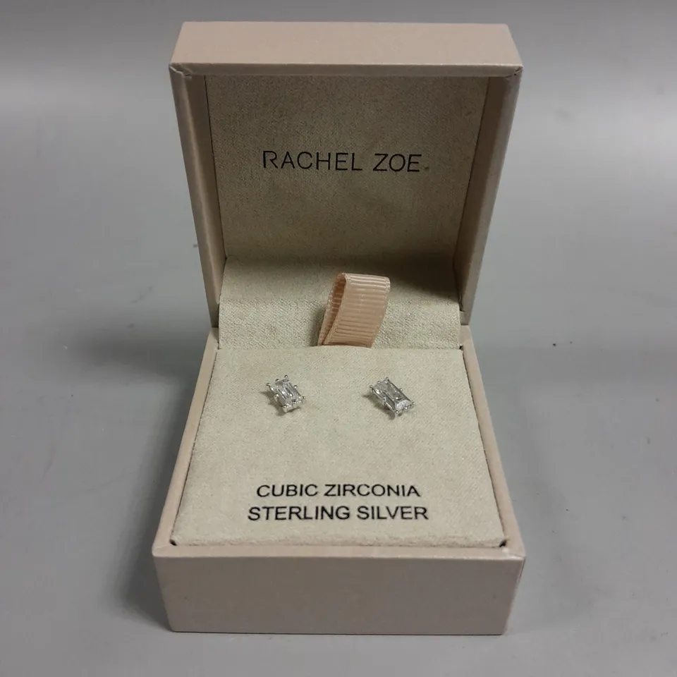 RACHEL ZOE CUBIC ZIRCONIA STUD EARRINGS 