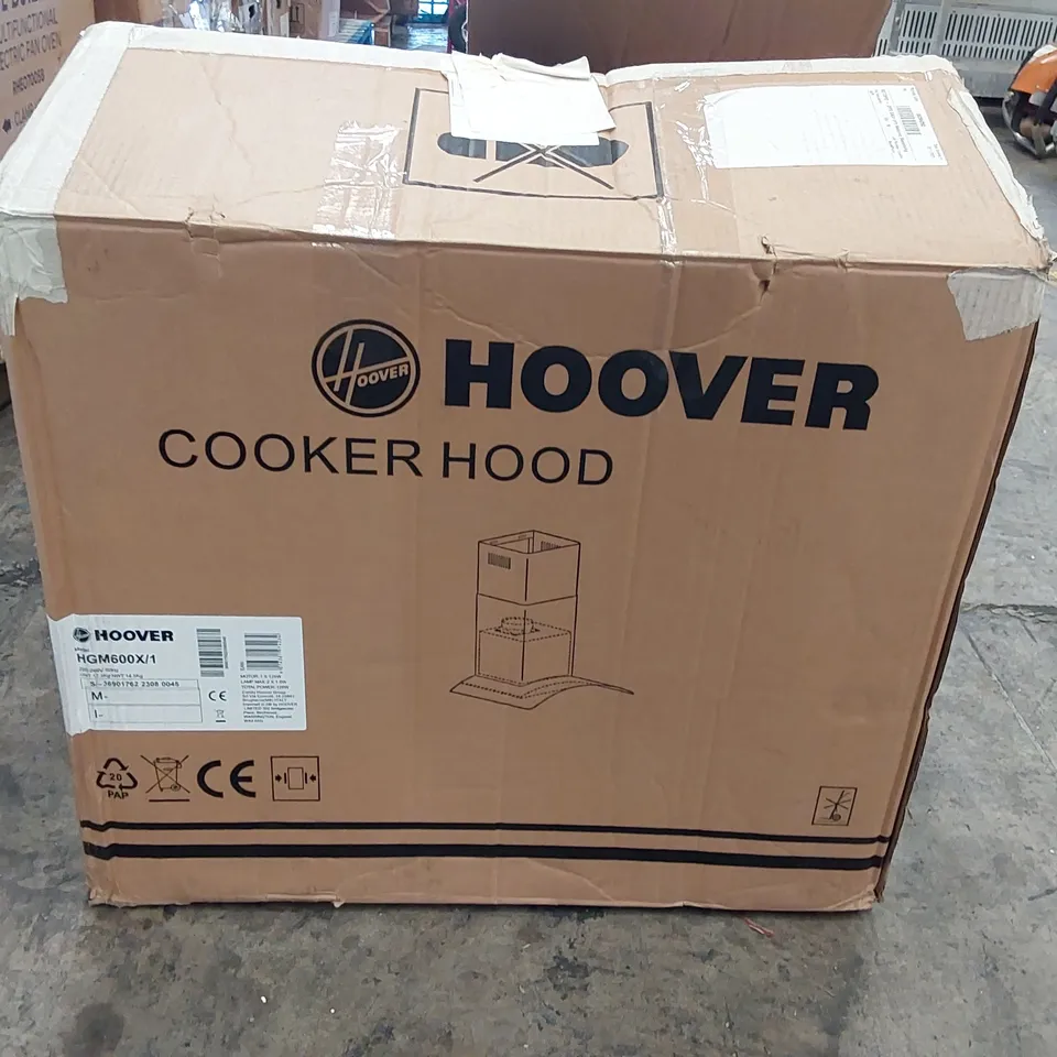 BOXED HOOVER HGM600X/1 COOKER HOOD 