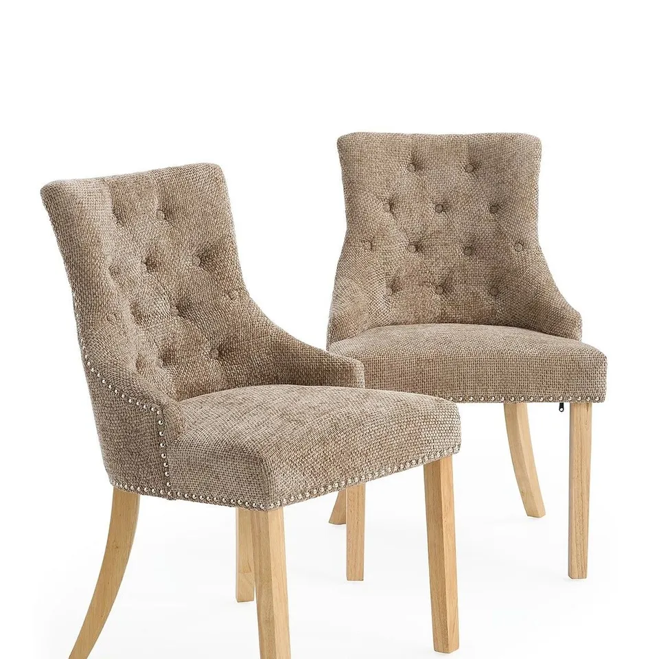 PAIR OF WARWICK CHUNKY WEAVE DINING CHAIRS - COLLECTION ONLY