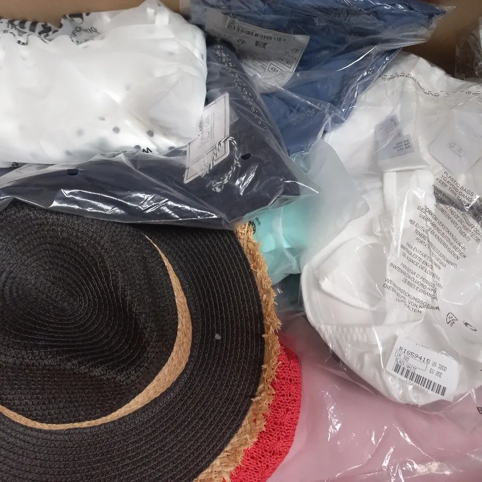 APPROXIMATELY 20 ASSORTED CLOTHING AND FASHION PRODUCTS IN VARIOUS STYLES AND SIZES - COLLECTION ONLY