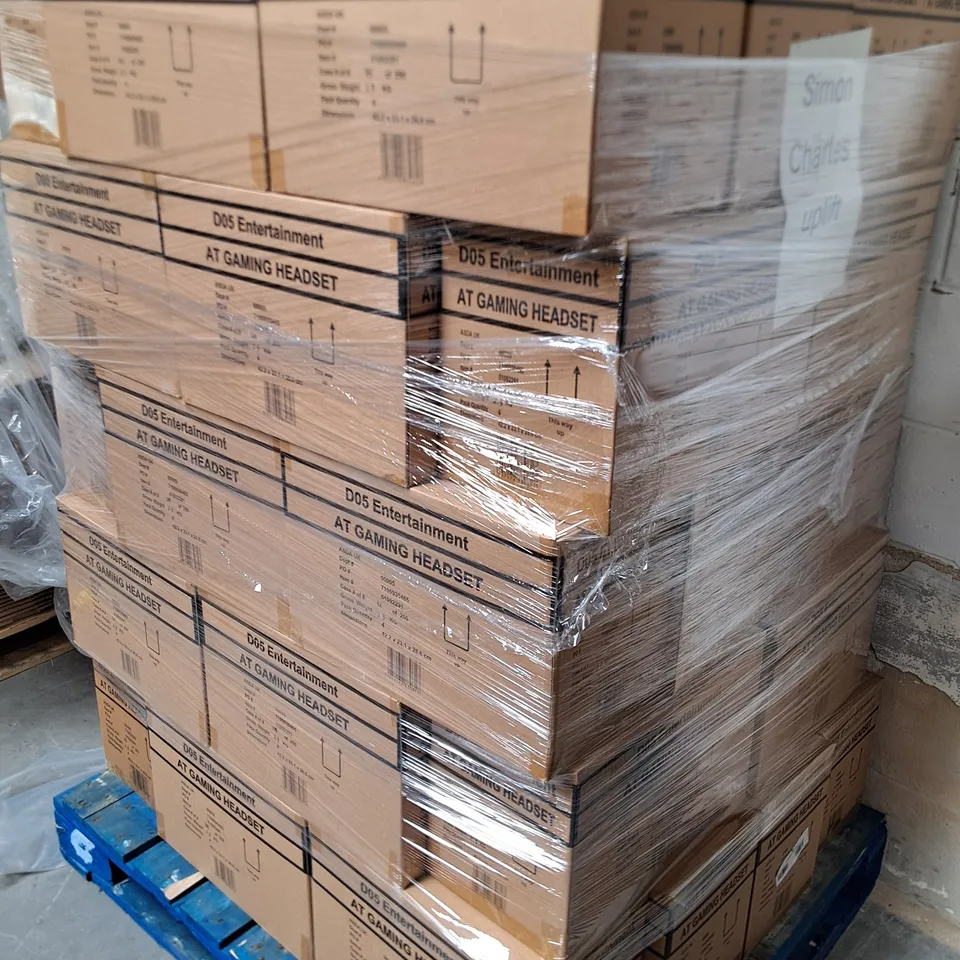 PALLET CONTAINING 50 4-PACKS OF BRAND NEW GAMING HEADSETS