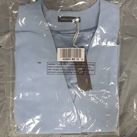 BOX OF APPROXIMATELY 15 BRENDA EDWARDS TOPS IN BLUE - SIZES VARY