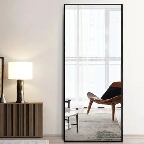 BOXED ALUMINIUM FLAT MIRROR - BLACK (1 BOX)