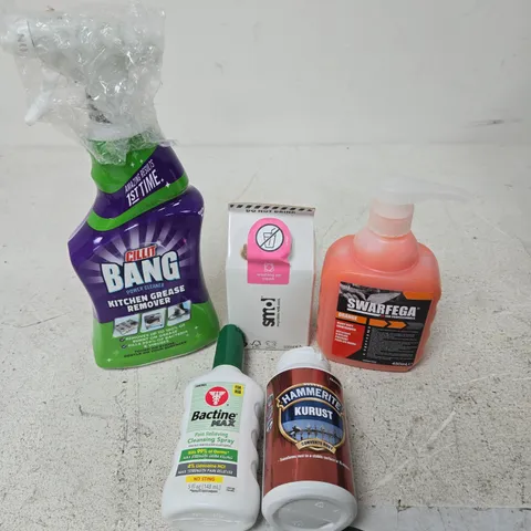 APPROXIMATELY 10 ASSORTED HOUSEHOLD PRODUCTS TO INCLUDE CILIT BANG, WASHING UP LIQUID, HAND CLEANER ETC