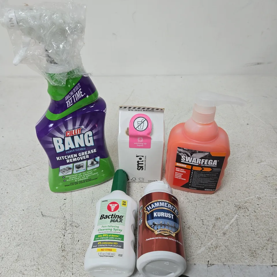 APPROXIMATELY 10 ASSORTED HOUSEHOLD PRODUCTS TO INCLUDE CILIT BANG, WASHING UP LIQUID, HAND CLEANER ETC
