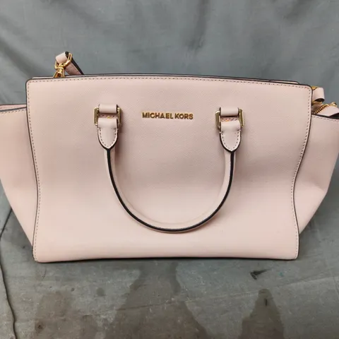 MICHAEL KORS PINK SAFFIANO LEATHER TOTE HANDBAG