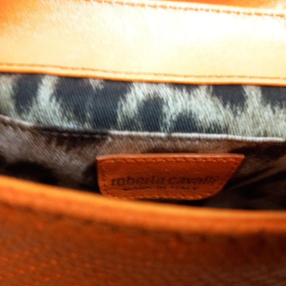 ROBERTO CAVALLI FLOURO ORANGE SMALL SHOULDER BAG