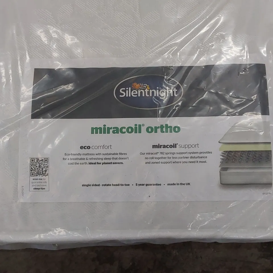 QUALITY BAGGED 5' KINGSIZE SILENTNIGHT ECO COMFORT MICROCOIL ORTHO MATTRESS