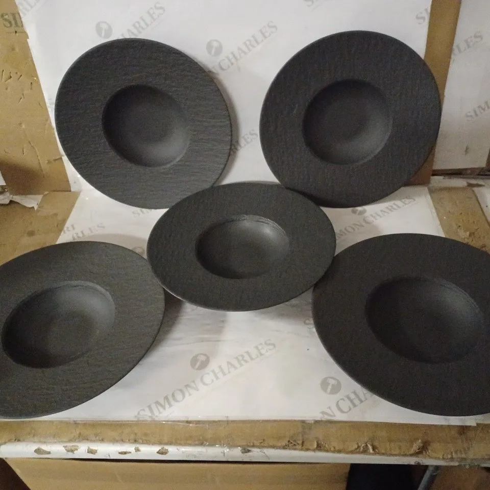 VILLEROY & BOCH PASTA PLATE SET, 28 CM, BLACK