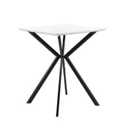 BOXED JANKE DINING TABLE - WHITE/BLACK (1 BOX)