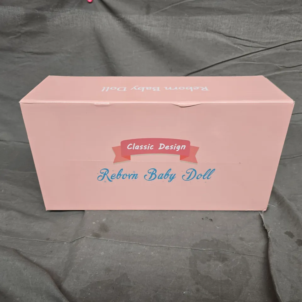Reborn Baby Doll – Classic Design, Pink Ribbed Jumpsuit (Boxed)