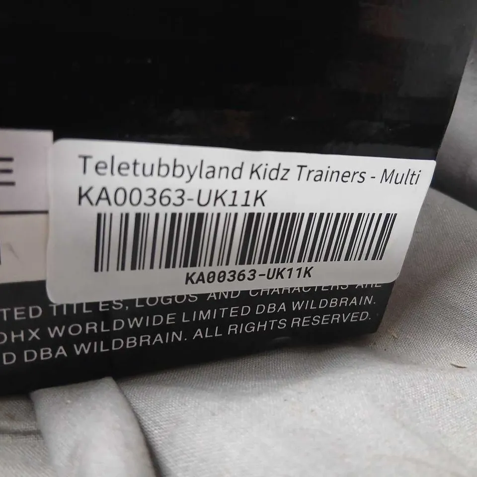BRAND NEW BOXED KOI X TELETUBBIES TELETUBBYLAND KIDZ TRAINERS – MULTI (UK 11K)